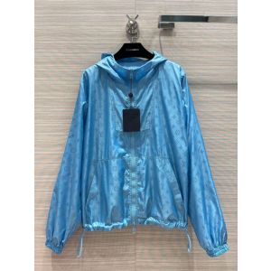 Leather jacket Louis Vuitton Blue size 50 FR in Leather - 33072302
