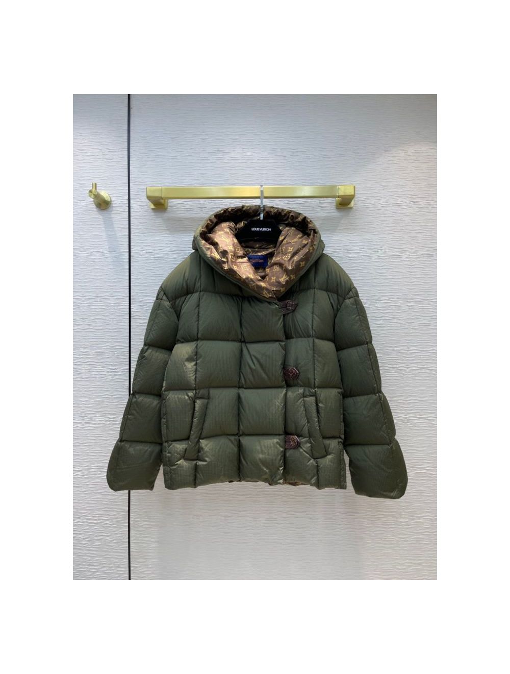Shop Louis Vuitton Open Arm Pillow Puffer Jacket (1A9WVH, 1A9WVG