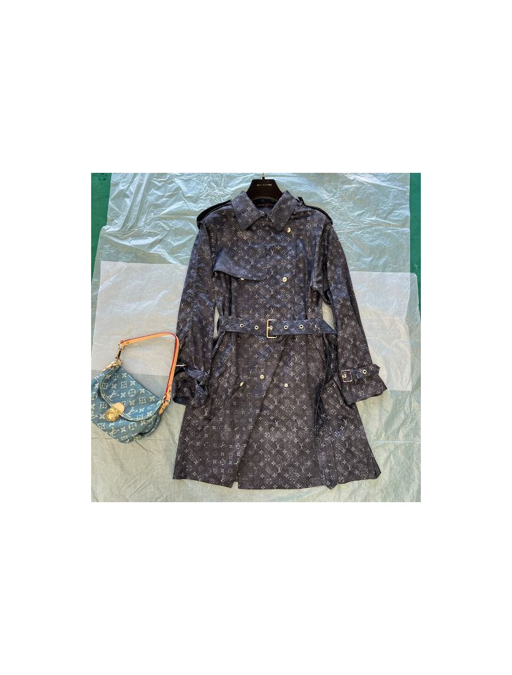 Monogram Denim Trench Coat - OBSOLETES DO NOT TOUCH 1AAWEJ