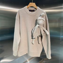 Louis Vuitton Stitched Teddy Pullover Beige Cotton ref.981097